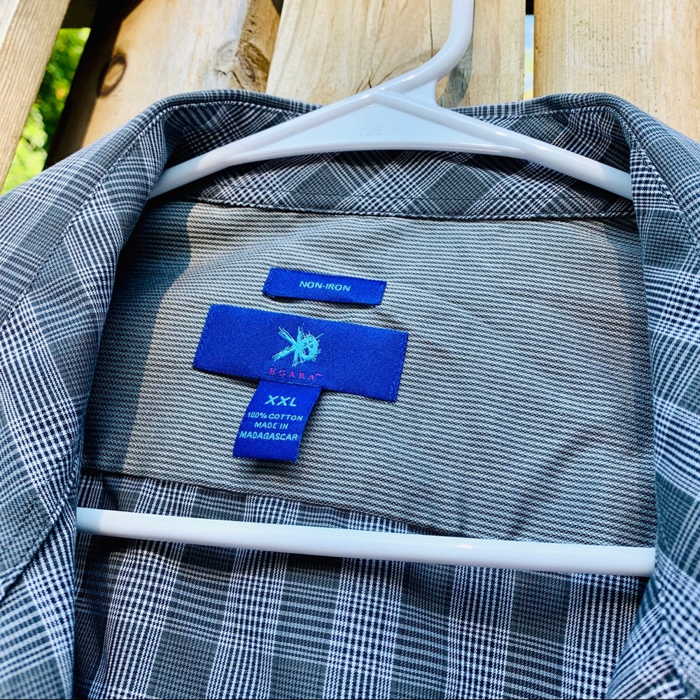 Men’s Egara Button Down Gray Pattern - image 3